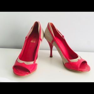 Love Moschino Peeptoe Pumps Pink/Nude